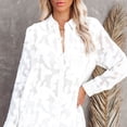 thumbnail image 5 of Chemise Longue à Col pour Femmes, Blouse en Polyester Pur, T-Shirt pour Femmes, Blouse Multifonctionnelle Couleur Unie, 5 of 5