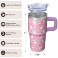thumbnail image 3 of 20OZ Unicorn Tumbler with Handle Double Wall Stainless Steel Cup Great Presents for Women Unicorn Enthusiasts Perfect for Birthday Christmas and Cooking Competitions, 3 of 6