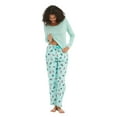 thumbnail image 3 of Kolipajam Women's Cotton Flannel Pajama Set Cozy Drawstring Waist Winter PJs for Women L, 3 of 5