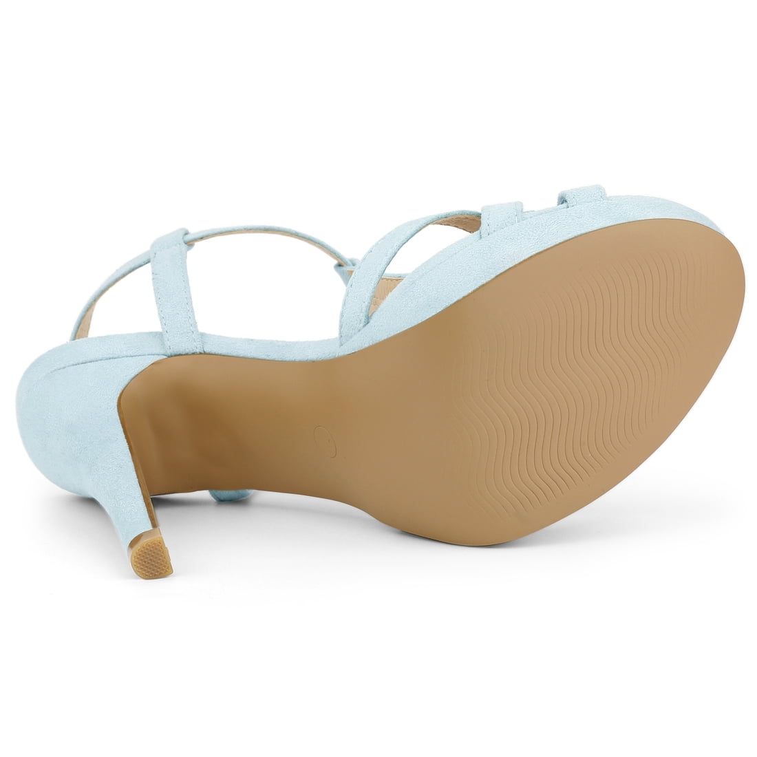 DARING DIVA Women's Slingback Stiletto Heel Sandals Sky Blue US 8/UK 6/EU 39
