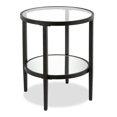 thumbnail image 1 of Henn&Hart 20" Blackened Bronze Metal/Glass Side Table, 1 of 7
