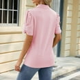 thumbnail image 6 of Womens Clothing Homenesgenics Womens Tops Womens Fashion Print Short Sleeve Out Blouse Funny Round Neck T-Shirt Pink XXL, 6 of 6