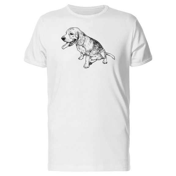 Cute Beagle Sketch, Pet Lovers Tee Men's -Image by Shutterstock