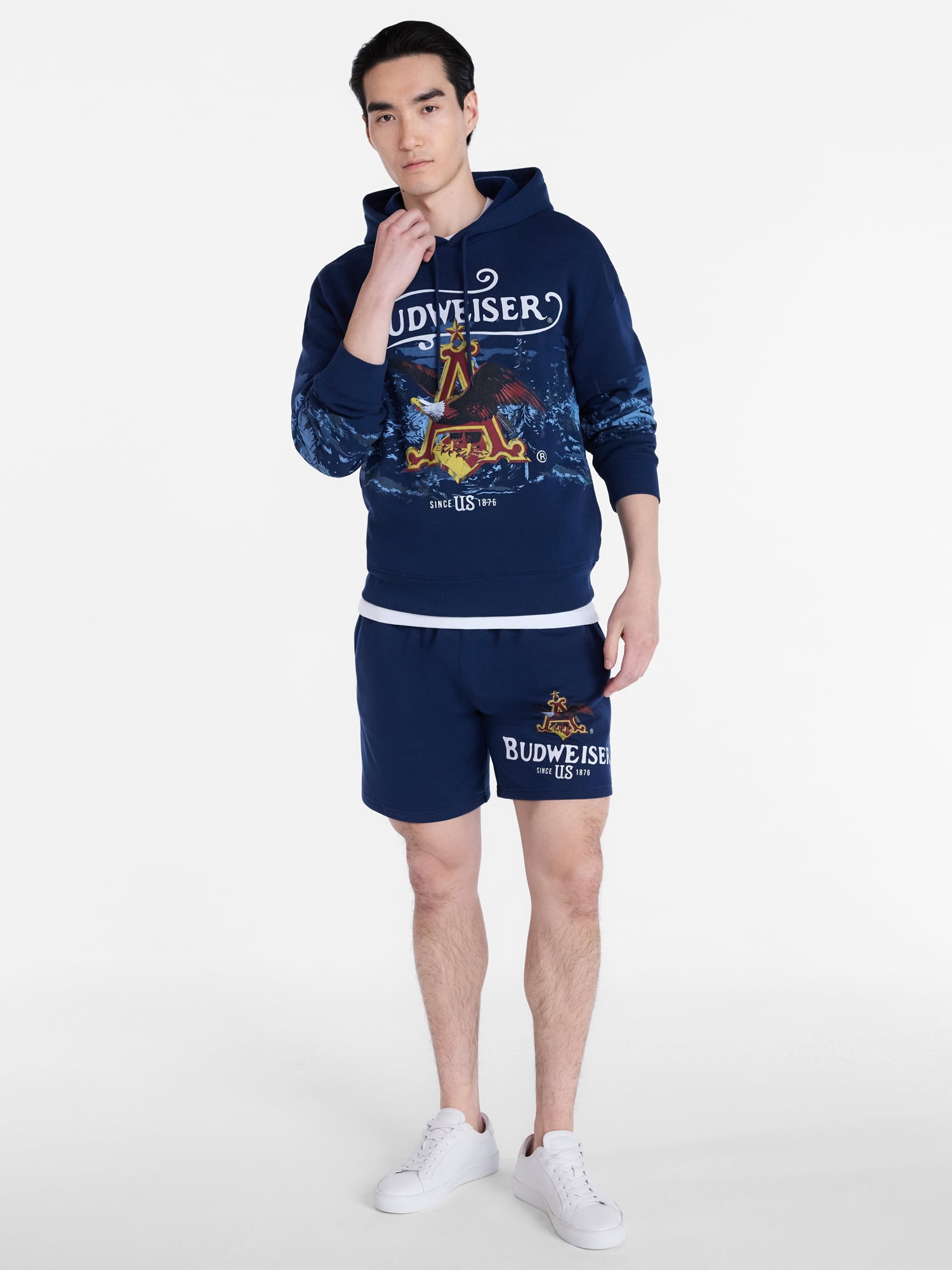 Budweiser Men's and Big Men's Fleece Jogger Shorts, Sizes XS-3XL
