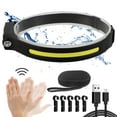 thumbnail image 2 of Portable LED Headlamp Motion Sensor Headlight with 5 Light Modes 1200mAh USB Rechargeable Headlamps and 230° Wide Range, 2 of 10