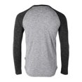 thumbnail image 4 of ZIMEGO Men’s Long Sleeve Crew Neck Color Block Baseball T-Shirt - Athletic Fit Fashion Basic Essential Shirts with Curved Bottom Hem, 4 of 6