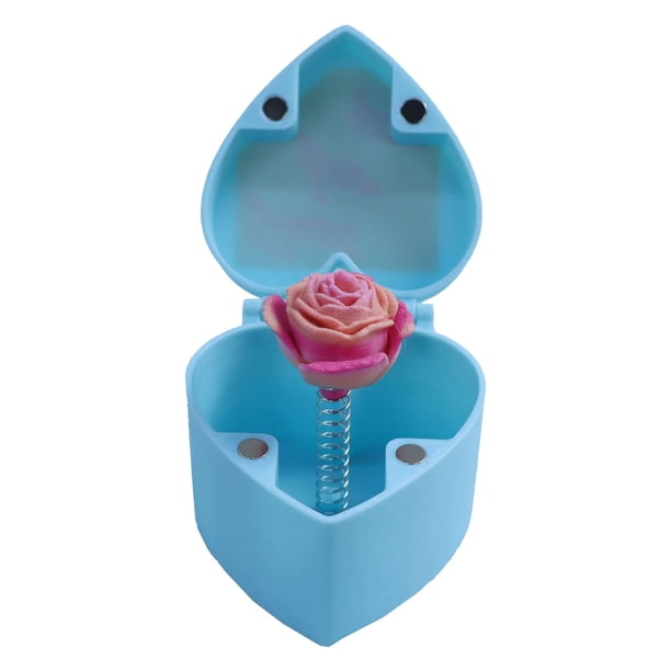 Caja de Regalo de Joyería Pequeña Caja de Sorpresa de Rosa Pop-Up 6.6x6.2x5cm para Anillos, Chocolates, Regalos de San Valentín con Cierre Magnético, Caja de Regalo de Sorpresa