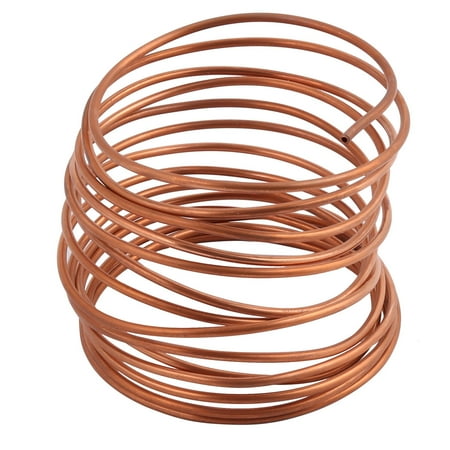 1 4 Copper Tubing Refrigeration Unique Bargains 2.5mm Dia 3.4M 11.15Ft Length Copper Tone Refrigerator Refrigeration Tubing Coil ()