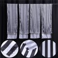 thumbnail image 3 of Striped Table Runner Polyester Table Decor Tablecloth for Indoor Outdoor Events Family Dinner(Black and White,4 Pieces), 3 of 7