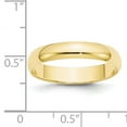 thumbnail image 3 of Primal Gold 10 Karat Yellow Gold 4mm Lightweight Half Round Band Size 10, 3 of 6