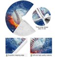 thumbnail image 2 of FMSHPON Fire Water Baseball Xmas Christmas Tree Skirt Stand Mat for Holiday Party Decoration Indoor Outdoor 36 inches, 2 of 6
