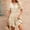 Beige, variant on Blmnix A Line Dresses Women Dresses Fit & Flare Lace Dress Under Dress V-Neck Short Sleeve Mini Beige Adjustable Cuff Sunmer Dresses for Women 2026,L