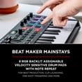 thumbnail image 4 of M-Audio Oxygen Pro Mini: teclado controlador MIDI USB de 32 teclas con Beat Pads, perillas, botones y atenuadores asignables MIDI y paquete de software incluido, 4 of 5