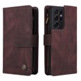 thumbnail image 2 of Feishell for Samsung Galaxy S21 Ultra 6.8 inch Zipper Wallet Case with Wrist Strap & Shoulder Strap,Premium PU Leather Magnetic Clasp Flip Holder Card Slots Crossbody Phone Case for Women Men,Brown, 2 of 18
