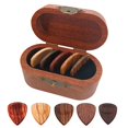 thumbnail image 3 of Lefu Gift Holder Guitar Picks Case Wooden Box with 5 Wood Picks Plectrum Storage Box, 3 of 9