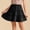 F-14Black, variant on ZHOGXU Women Skirt Summer Elastic Waist Tie Front Solid Color Ruffle A Line Fashion Comfortable Skirt For Casual Daily Wear,Beige,L