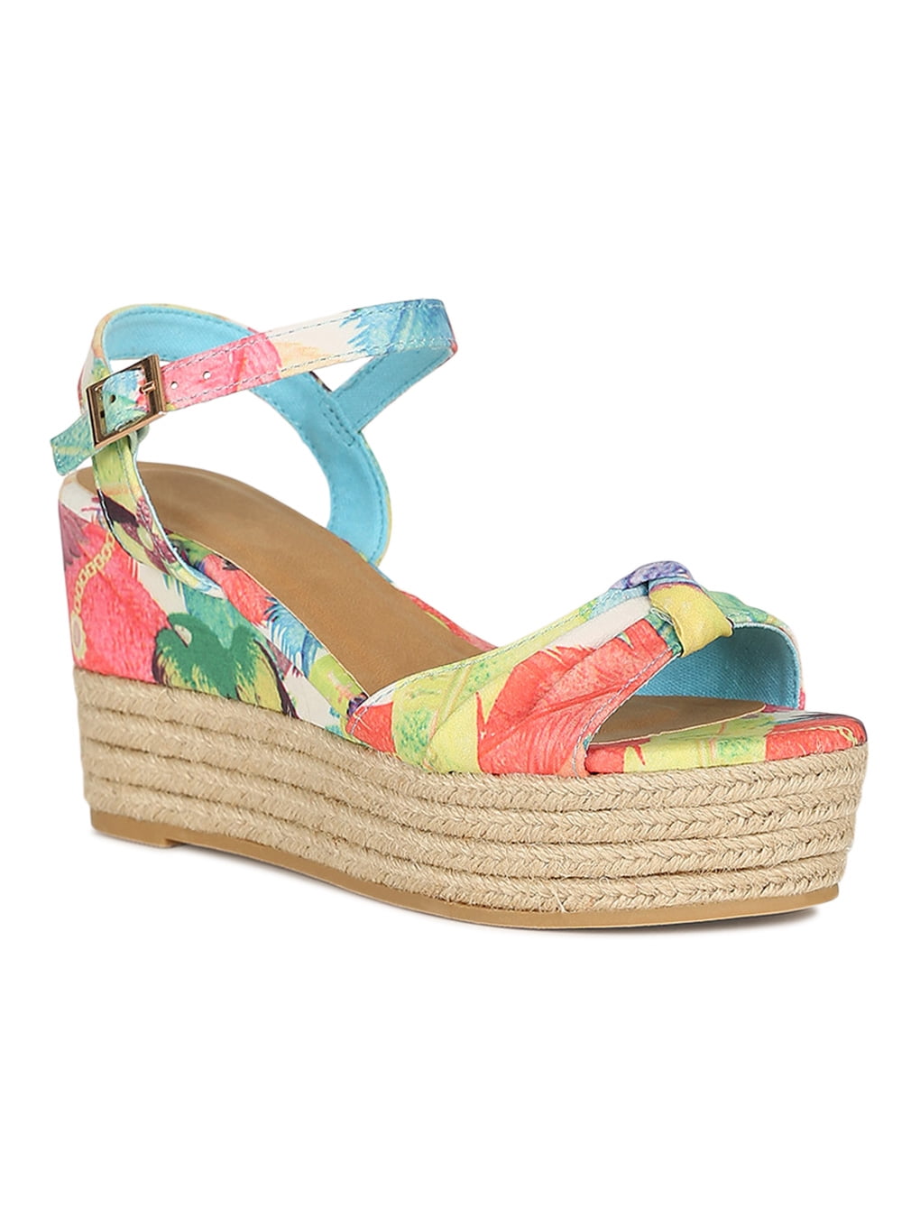 turquoise low wedges