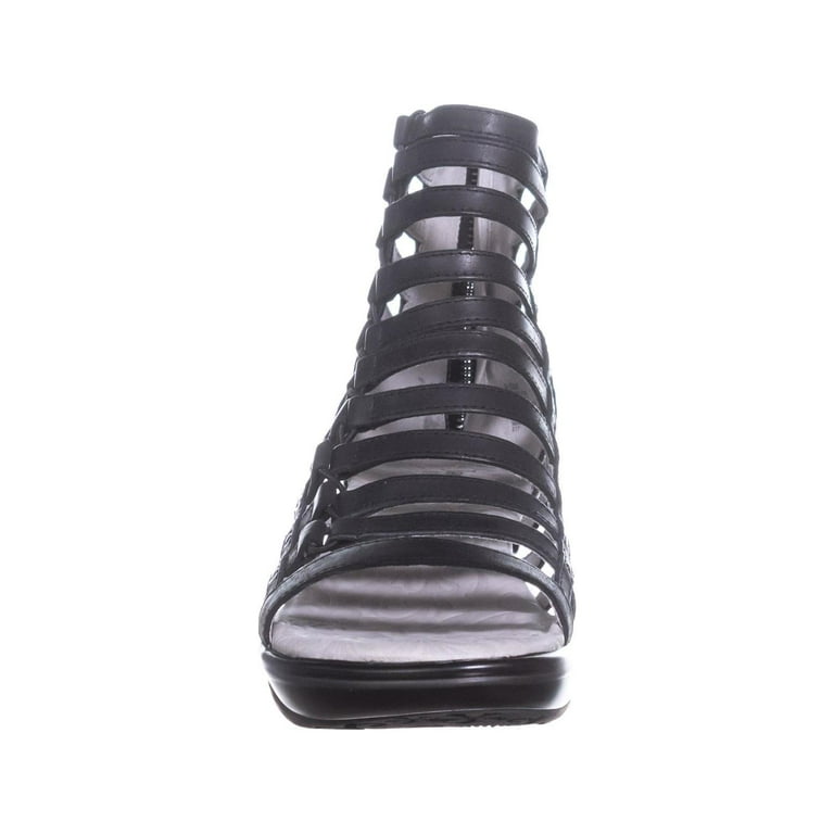 Womens Jambu Brookline Strappy Wedge Sandals Black Walmart