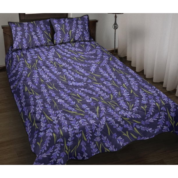 Juego de Cama Colcha Tema Lavanda