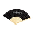 thumbnail image 2 of de boda para damas, accesorio clásico elegante para disfraz, de mano con estampado de letras para espectáculo de baile de pared, boda, Negro, 2 of 9