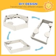 thumbnail image 3 of Cream White HDPE Sandbox with Canopy & Liner - 48” Outdoor Play Area for Backyard Fun, 3 of 7
