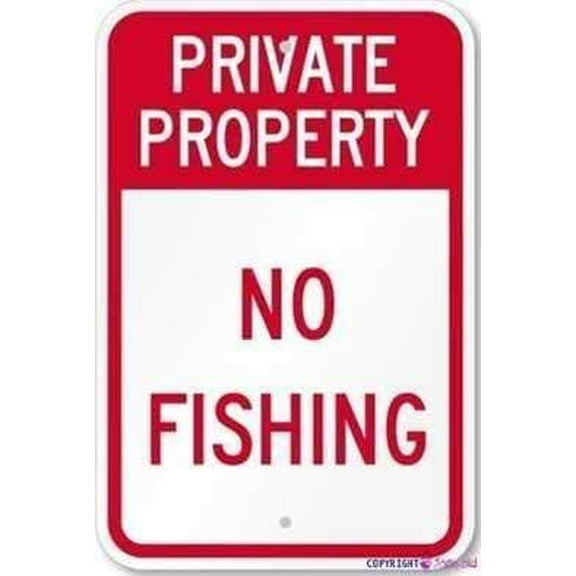 Street sign warning plaque Metal Tin Private Property No Fishing Decor Aluminum Wall Office Signs For Outdoor & Indoor Sign