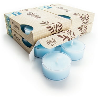 Blue Moon Tealight Candles Bulk Pack - 24 Blue Premium Scented Tea Lights - Natural Oils - Shortie's Candle Company