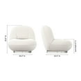 thumbnail image 5 of HomeRoots 520663 25.6 x 30.3 x 33.5 in. White & Silver Boucle Slipper Chair, 5 of 9