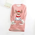 thumbnail image 4 of WEAIXIMIUNG Sweatshirts Courts pour Femmes Grande Taille Pull Thermique à Manches Longues Col Rond avec Poche, 4 of 5