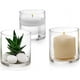 thumbnail image 1 of Rawiri Juego de 3 jarrones cilíndricos de plástico con un diámetro de 8 cm y una altura de 10,5 cm - multiusos: velas de columna, portavelas flotantes o jarrones - muy adecuados como decoración de, 1 of 7