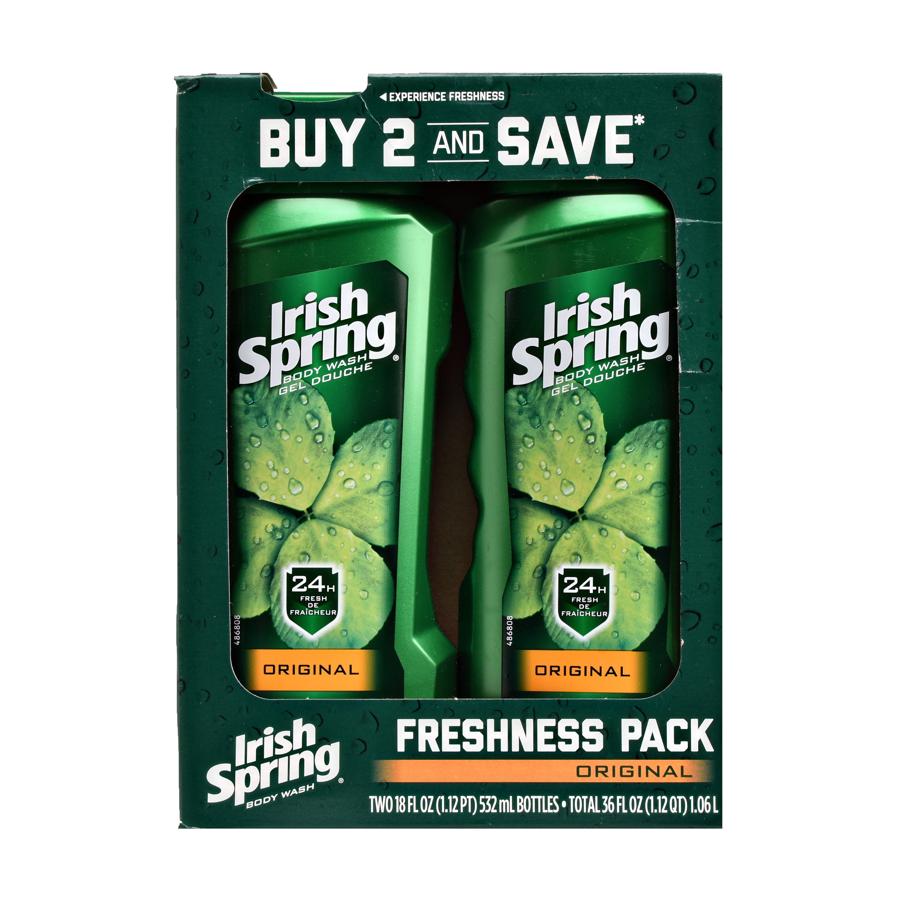 (2 pack) Irish Spring Body Wash for Men, Original, 18 ounce