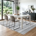 thumbnail image 3 of Fnova 5x7 Modern Washable Area Rug, Vintage Minimalist Non-Slip Striped Indoor/Outdoor Carpet, Oeko-Tex Certified, Gray, 3 of 13