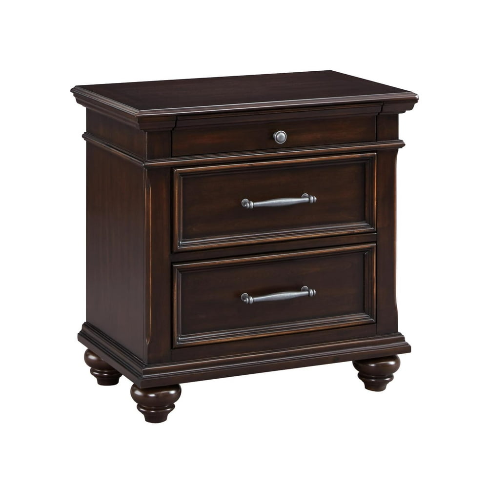 Signature Design By Ashley Brynhurst Dark Brown Three Drawer Nightstand