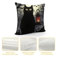 thumbnail image 4 of YINGXI  Black Murderous Knife Cat What Throw Pillow Case ,Funny Sneaky Cat Decorative Cushion Cover for Home Bedroom Girls Room Gaming Room, Gift for Women Men Girls 12x12in, 4 of 5