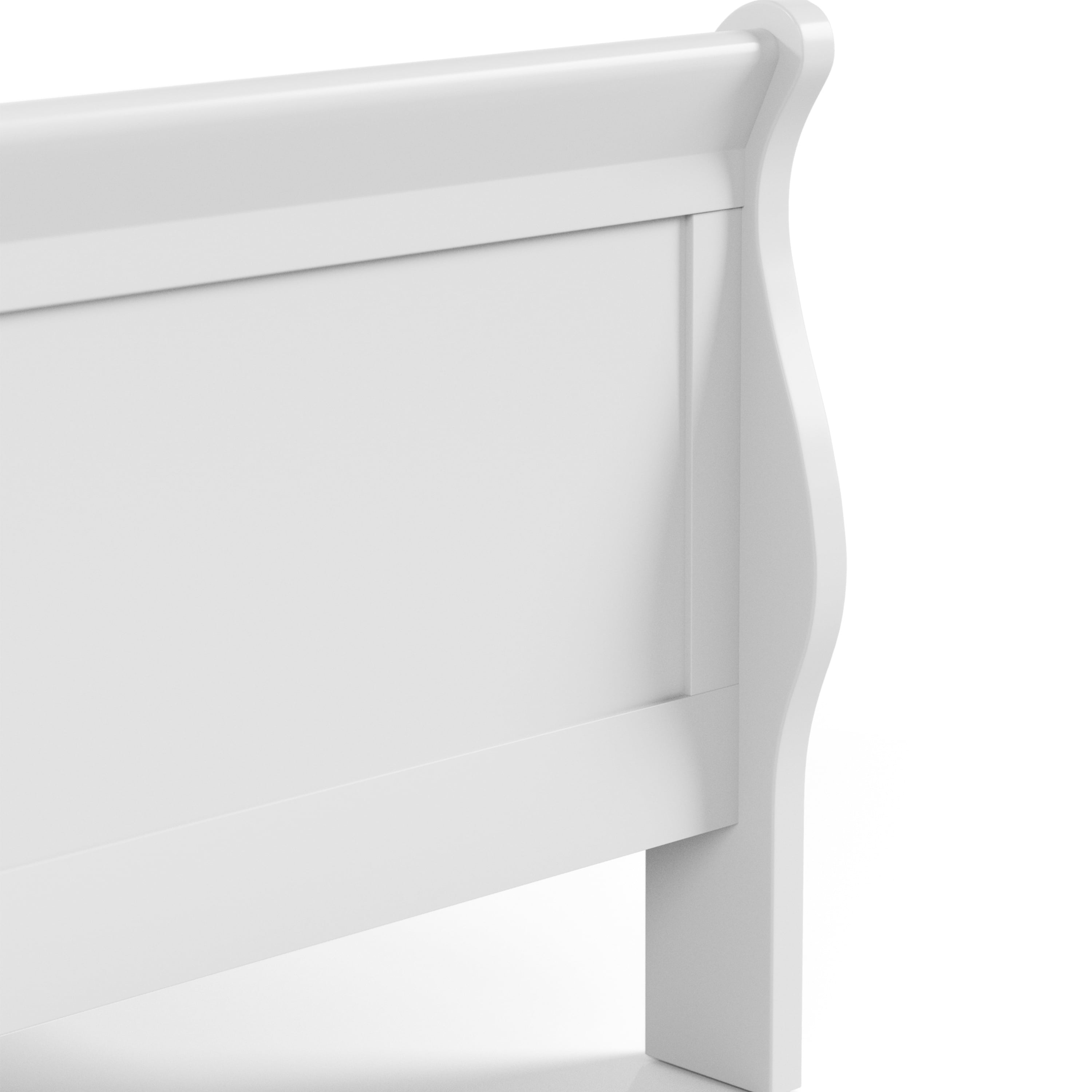 Furniture of America Rycia Full Sleigh Wood Panel Bed, White