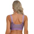 thumbnail image 2 of CHICTRY Womens Seamless Sports Fitness Bra Bustier Bra Removable Cup Pads Tank Top Gray 3XL, 2 of 3