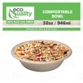 thumbnail image 4 of [50 PACK] 32oz Round Disposable Bowls Deep - Natural Sugarcane Bagasse, Bamboo Fibers, Sturdy Compostable, Eco Friendly, Environmental, Paper Plastic Bowl Alternative, Tree Free by EcoQuality, 4 of 9