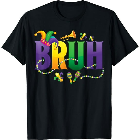 Bruh Mardi Gras Teens Boys Girls Mardi Gras T-Shirt Shirts
