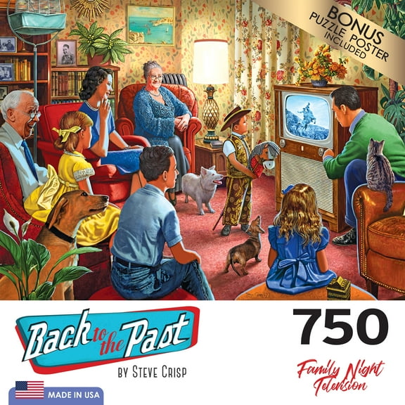 Cra-Z-Art Back to the Past 750-Piece Family Night Television Adult Jigsaw Puzzle
