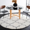 thumbnail image 2 of SAFAVIEH Fontana Hilda Geometric Shag Area Rug, Cream/Grey, 6'7" x 6'7" Round, 2 of 7