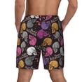 thumbnail image 4 of Uemuo Halloween Skeleton Pattern Mens Swim Trunks Quick Dry Board Shorts with Mesh Lining, Stretch Beach Shorts Quick Dry No-Chafing Board Shorts-X-Large, 4 of 9