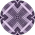 thumbnail image 1 of Ahgly Tapis Rond Lavable en Machine Intérieur Transitionnel Fleur Rose, 5 Pieds Rond, 1 of 7