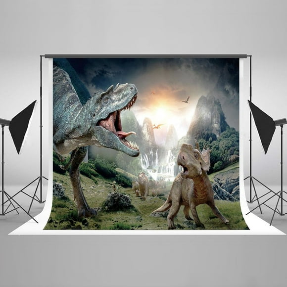 EREHome Polyester Fabric 7x5ft Dinosaurs Photography Backdrop Photo Booth Background