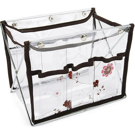 Mackinac Moon Clear Tabletop Organizer with Printing, Brown