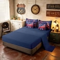 thumbnail image 5 of Manfei USA Flag Fireworks Twin Bedding, 250th Anniversary Bedding Comforter Set, Navy Blue, Navy Reversible 7-Piece, 5 of 6