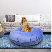Bessie and Barnie Signature Periwinkle Luxury Extra Plush Faux Fur Bagel Pet/ Dog Bed
