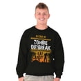 thumbnail image 5 of In Case of Zombie Outbreak Eat Candy Sweatshirt for Men or Women Brisco Brands L, 5 of 6