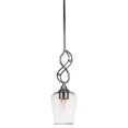 thumbnail image 1 of Jazz Mini Pendant With Hang Straight Swivel Shown In Chrome Finish With 5" Clear Bubble Glass, 1 of 1