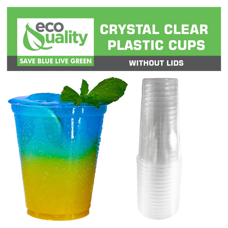 150 Count] 12 oz Clear Plastic Disposable Pet Cups | Crystal Clear PET Cup  | Cold Smoothie | Iced Coffee Go Cups | Ideal for Coffee, Parfait, Juice,  Soda, Cocktail, Party Cups (12OZ, 150 Count) - Walmart.com