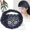 thumbnail image 2 of Plum Blossom Hollow Beaded Wide Headband, Fashionable and Casual Hair Accessorie, 2 of 5